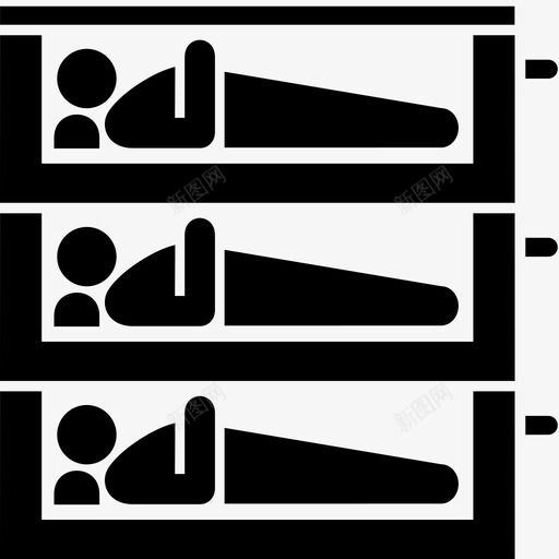 太平间冷藏枕头图标svg_新图网 https://ixintu.com 冷藏 太平间 尸体 尸检 尸袋 床 抽屉 枕头 死亡 死人