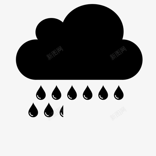 平均降雨量天气状况下雨图标svg_新图网 https://ixintu.com 下雨 云 天气状况 平均降雨量 英国从挪威到英国的平均降雨量 预报