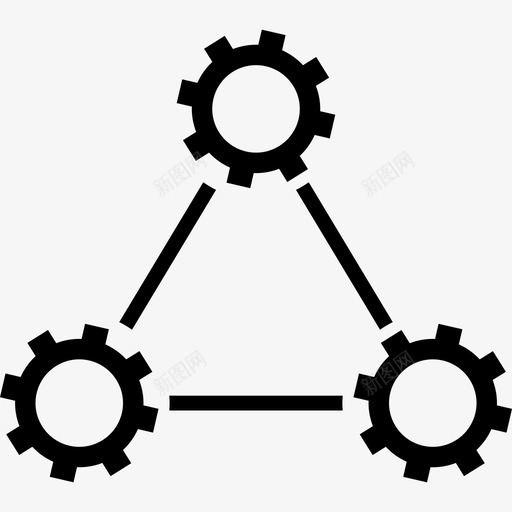 三个齿轮用三角形的线连接起来界面人力资源图标svg_新图网 https://ixintu.com 三个齿轮用三角形的线连接起来 人力资源 界面