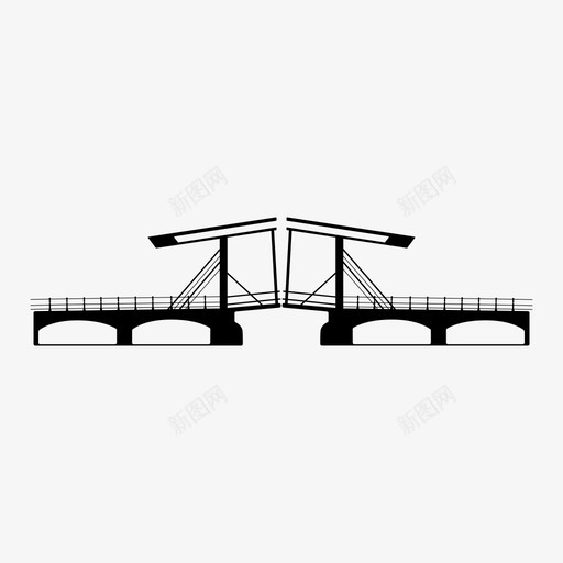 瘦桥阿姆斯特丹河流图标svg_新图网 https://ixintu.com 水 河流 瘦桥 结构 跨度 阿姆斯特丹