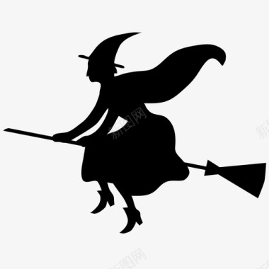 女巫扫帚邪恶图标图标