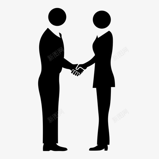 握手人员会议图标svg_新图网 https://ixintu.com 专业 交易 人员 会议 你好 协议 嗨 握手 问候
