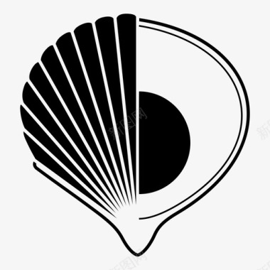 贝壳蛤蜊海洋图标图标