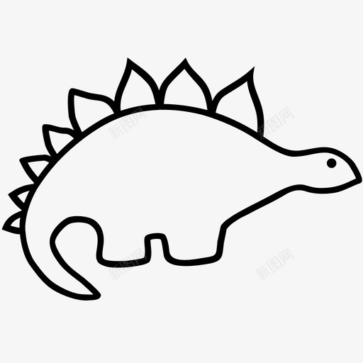 恐龙动物灭绝图标svg_新图网 https://ixintu.com 剑龙 动物 史前 恐龙 灭绝