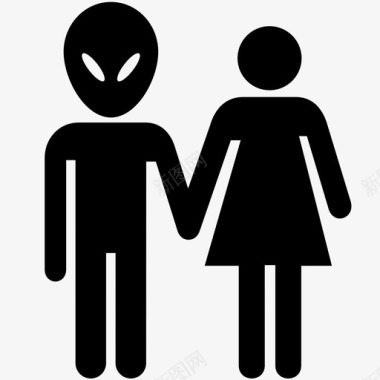 星际情侣科幻浪漫图标图标