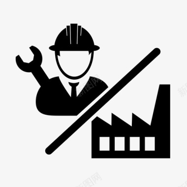 工业工人安全帽图标图标