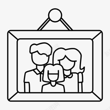 家庭肖像人物图标图标