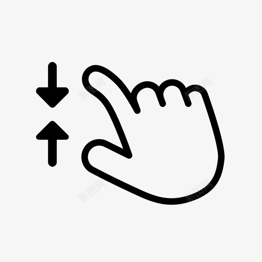 两个手指捏单线点图标svg_新图网 https://ixintu.com 两个手指捏 刷 单线 工具 平板电脑 点 点击 触摸 触摸手势