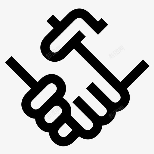握手帮助之手加入图标svg_新图网 https://ixintu.com 加入 帮助之手 握手 相爱 结婚 见面 问候