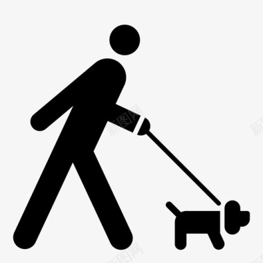 遛狗旅行跑步图标图标