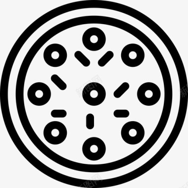 披萨小吃招牌图标图标