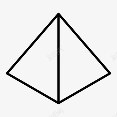 金字塔三维四面体图标图标