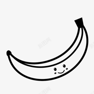香蕉微笑营养图标图标