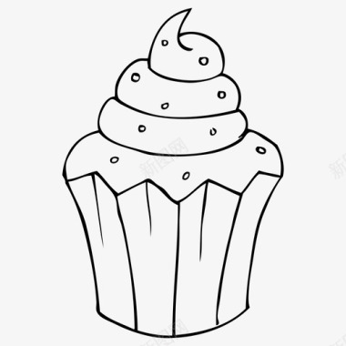 采购产品松饼杯子蛋糕甜点图标图标