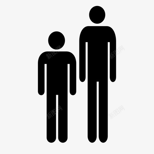 高个子朋友身高图标svg_新图网 https://ixintu.com 人 朋友 男人 矮 身高 高个子 高矮 高矮胖瘦