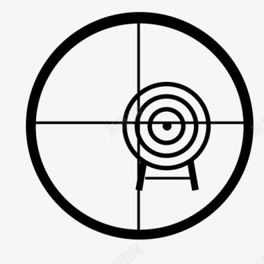 目标步枪步枪瞄准镜图标图标