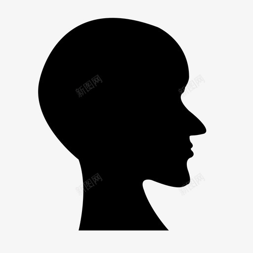 头轮廓侧面轮廓图标svg_新图网 https://ixintu.com 人 人的头 侧面轮廓 头 头轮廓 女人 男人 轮廓