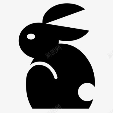 兔子野生动物自然图标图标