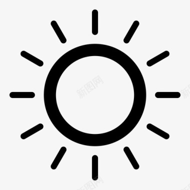 太阳晴天气象图标图标