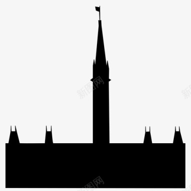 加拿大议会大厦城堡图标图标