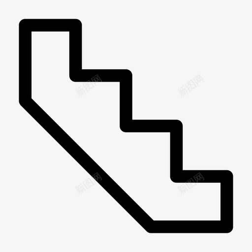 楼梯说明梯子图标svg_新图网 https://ixintu.com 台阶 商场 导航 梯子 楼层 楼梯 说明