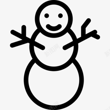 雪人冬天形状图标图标