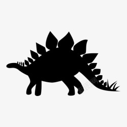中生代剑龙动物恐龙图标高清图片