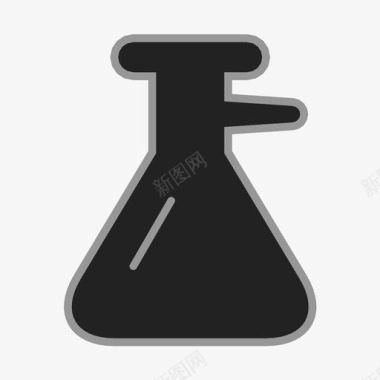化学实验室过滤瓶图标图标