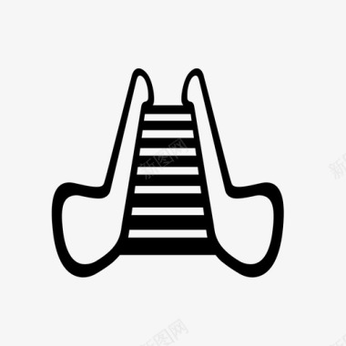 自动扶梯移动楼梯导航图标图标