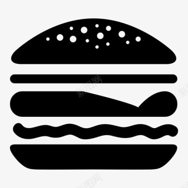汉堡餐食垃圾食品图标图标