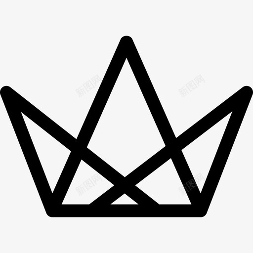 三个三角形的皇冠形状皇冠图标svg_新图网 https://ixintu.com 三个三角形的皇冠 形状 皇冠