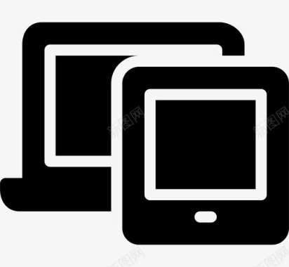 笔记本电脑和平板电脑屏幕形状图标图标