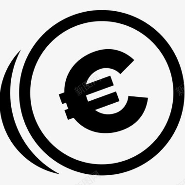 欧元硬币货币德国图标图标