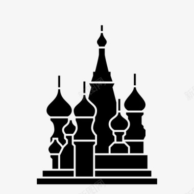 圣巴兹尔大教堂俄罗斯宗教图标图标