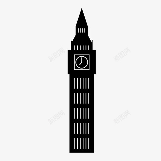 大本钟钟楼欧洲图标svg_新图网 https://ixintu.com 伦敦 地标 大本钟 欧洲 纪念碑 英国 钟楼