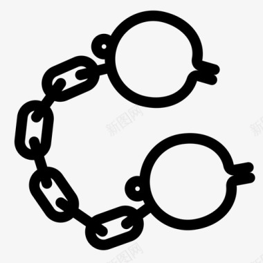 手铐逮捕拘留图标图标