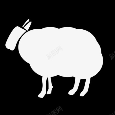 羊邮票图标图标