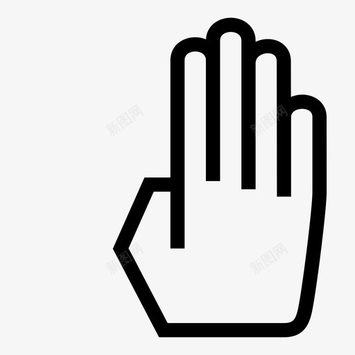 手四个手指手势四个手指图标svg_新图网 https://ixintu.com 四个手指 四个手指手势 手 手势 手四个手指