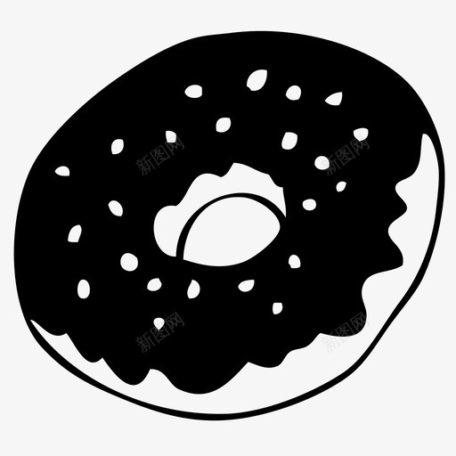 甜甜圈浇头洒布图标svg_新图网 https://ixintu.com 垃圾食品 巧克力甜甜圈 早餐 洒布 浇头 烤箱 甜甜圈 糕点 蛋糕 食品