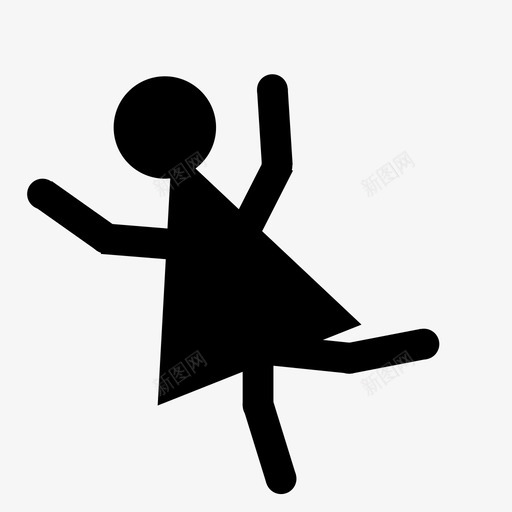 女人摔倒了图标svg_新图网 https://ixintu.com 女人摔倒了
