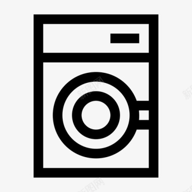 洗衣机家用电器干净衣服图标图标
