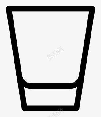 小杯液体消耗水合物图标图标