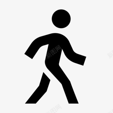步行运动人图标图标