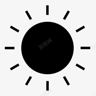 太阳温暖紫外线图标图标