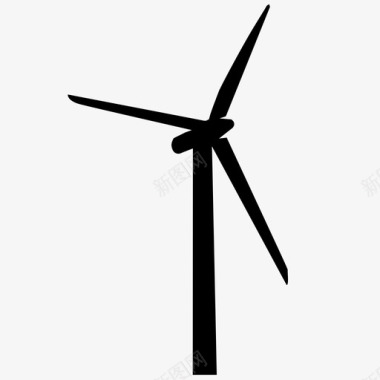 风力涡轮机风电场风力发电图标图标