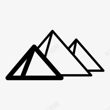 金字塔旅游社会图标图标