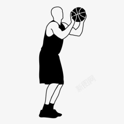 准备投篮篮球投篮投篮准备投篮图标高清图片