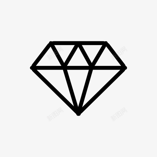 钻石贵重的皇室的图标svg_新图网 https://ixintu.com 100icons100days Beccoashea 优雅的 华丽的 珠宝的 皇室的 财富的 贵重的 钻石