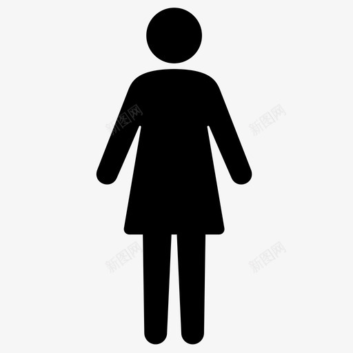 女人符号侧面图标svg_新图网 https://ixintu.com 人 侧面 化身 女人 女孩 符号 角色 象形图 账户