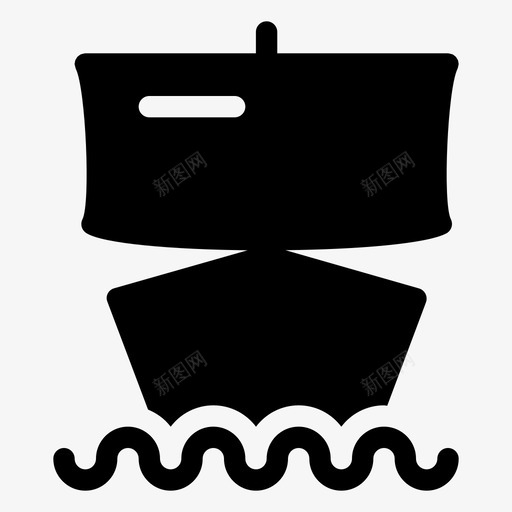 帆船形状船图标svg_新图网 https://ixintu.com 实心图标 帆船 形状 旅行 船 货物 过境 运输 运输实心